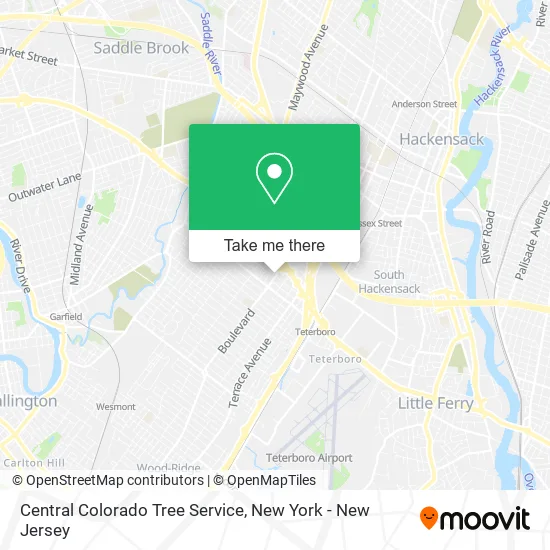 Mapa de Central Colorado Tree Service