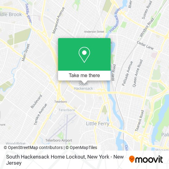 South Hackensack Home Lockout map