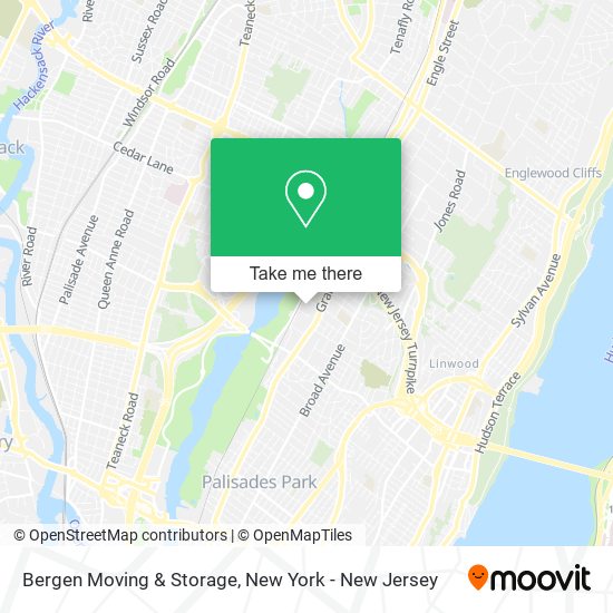 Mapa de Bergen Moving & Storage