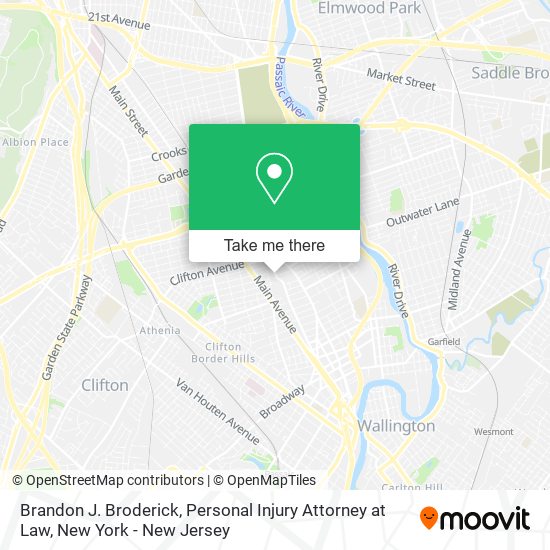 Mapa de Brandon J. Broderick, Personal Injury Attorney at Law