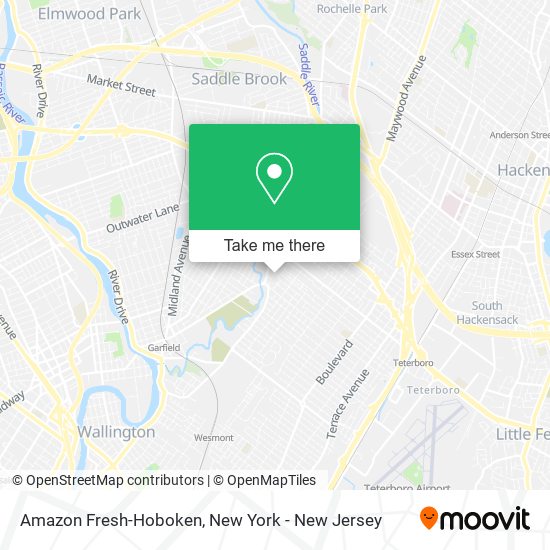 Mapa de Amazon Fresh-Hoboken