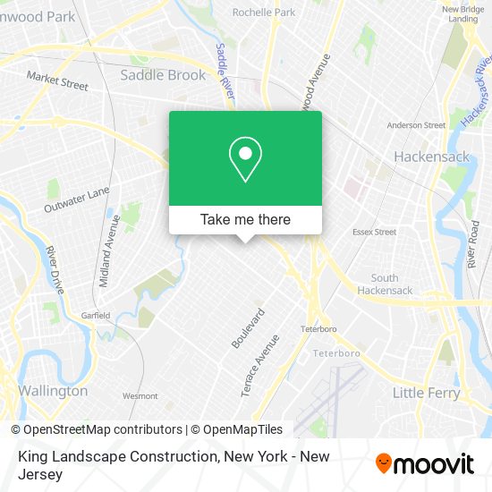 King Landscape Construction map