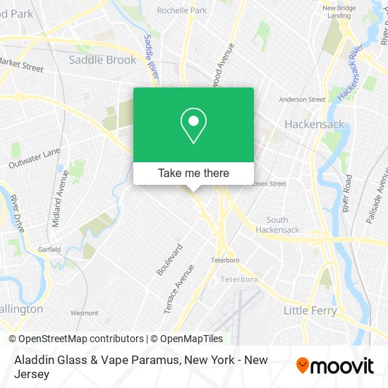 Aladdin Glass & Vape Paramus map