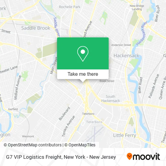 G7 VIP Logistics Freight map