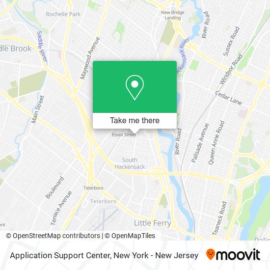 Application Support Center map