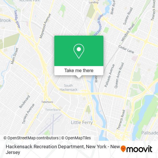 Hackensack Recreation Department map