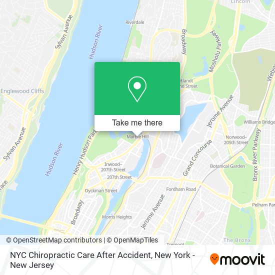 NYC Chiropractic Care After Accident map