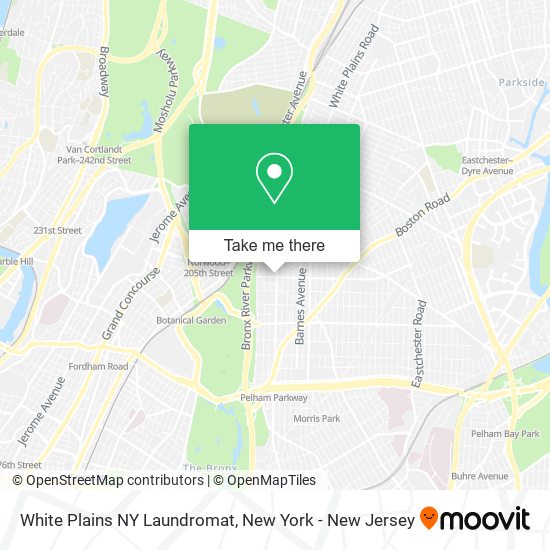 Mapa de White Plains NY Laundromat