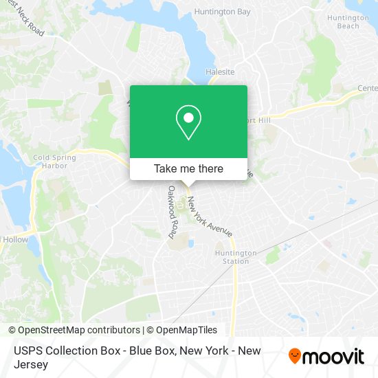 Mapa de USPS Collection Box - Blue Box