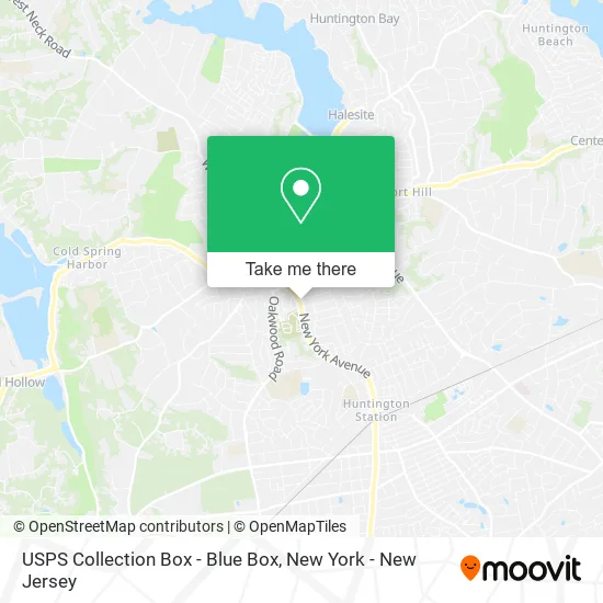 USPS Collection Box - Blue Box map