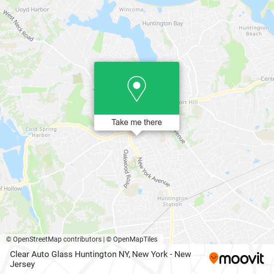 Clear Auto Glass Huntington NY map