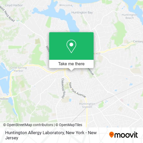 Huntington Allergy Laboratory map