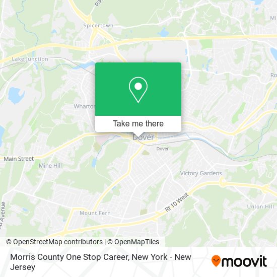 Mapa de Morris County One Stop Career