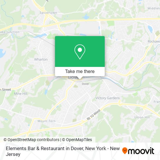 Mapa de Elements Bar & Restaurant in Dover