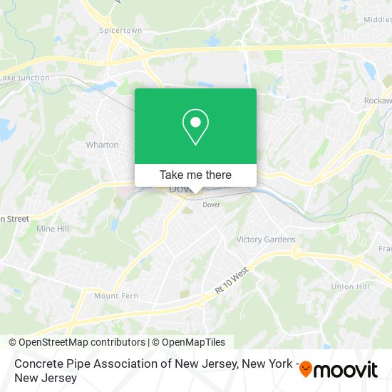 Concrete Pipe Association of New Jersey map