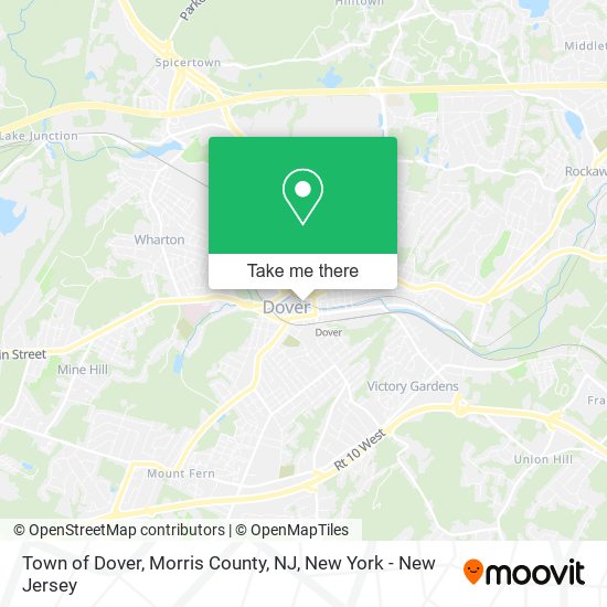 Mapa de Town of Dover, Morris County, NJ