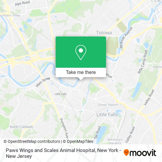 Paws Wings and Scales Animal Hospital map