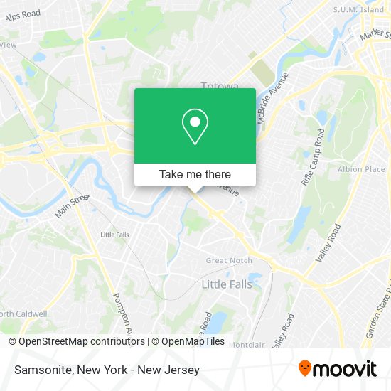 Samsonite map