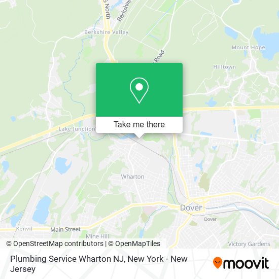 Plumbing Service Wharton NJ map