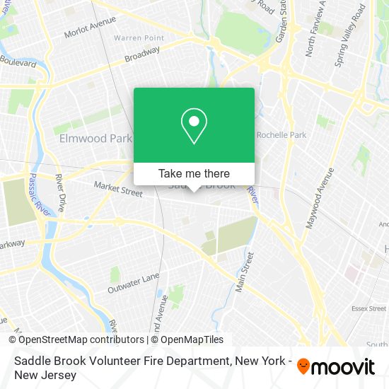 Saddle Brook Volunteer Fire Department map