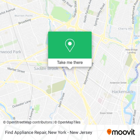 Find Appliance Repair map