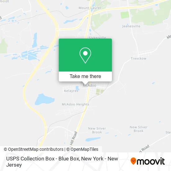 USPS Collection Box - Blue Box map