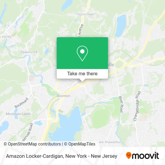 Amazon Locker-Cardigan map