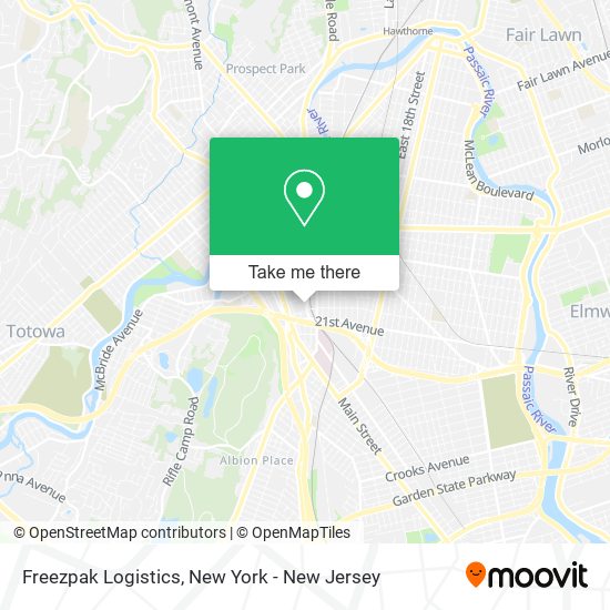 Mapa de Freezpak Logistics