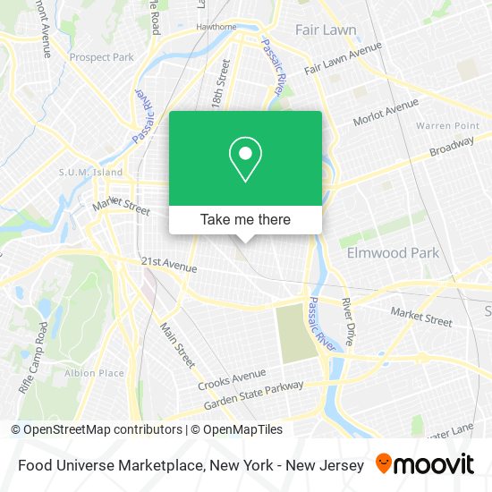 Mapa de Food Universe Marketplace