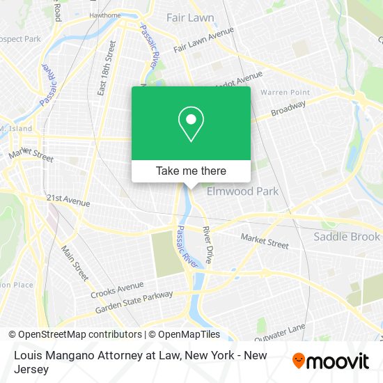 Louis Mangano Attorney at Law map