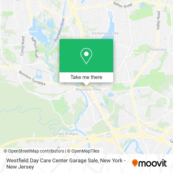 Westfield Day Care Center Garage Sale map