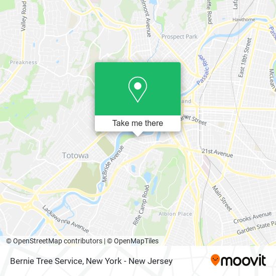 Bernie Tree Service map