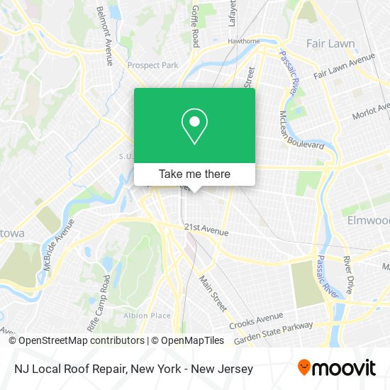Mapa de NJ Local Roof Repair
