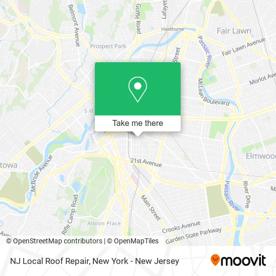 NJ Local Roof Repair map