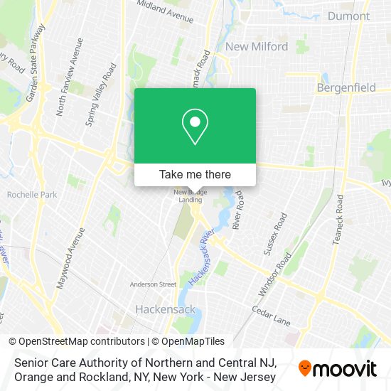 Mapa de Senior Care Authority of Northern and Central NJ, Orange and Rockland, NY