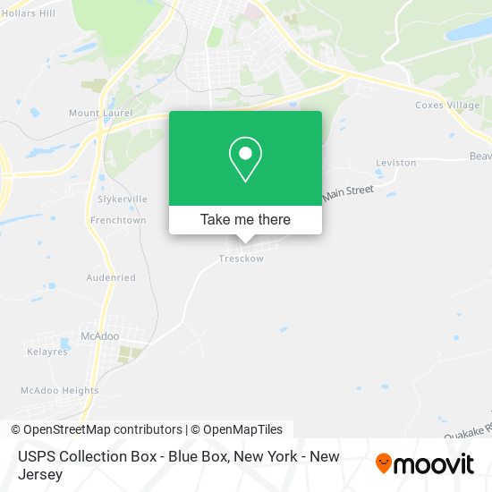 Mapa de USPS Collection Box - Blue Box