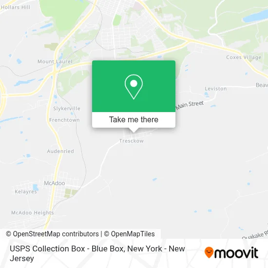 USPS Collection Box - Blue Box map