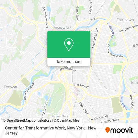 Center for Transformative Work map