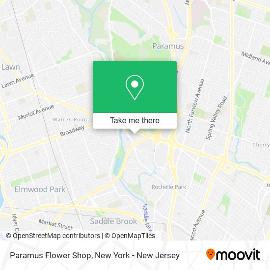 Paramus Flower Shop map