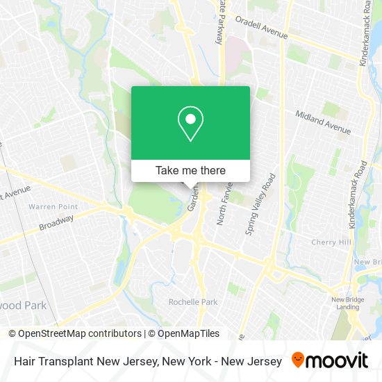 Hair Transplant New Jersey map