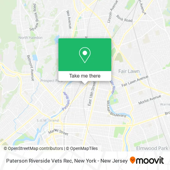 Paterson Riverside Vets Rec map