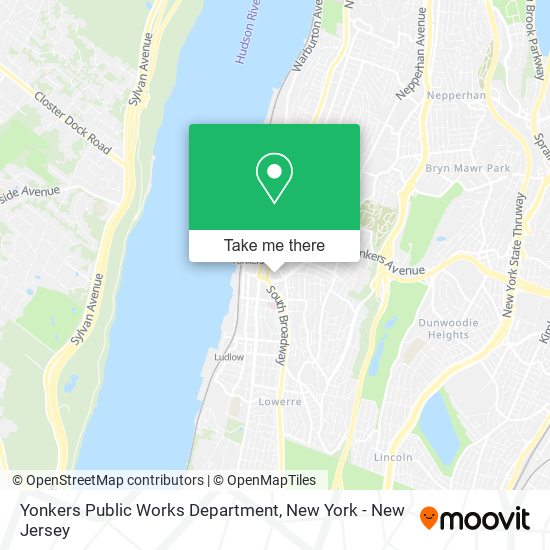 Yonkers Public Works Department map