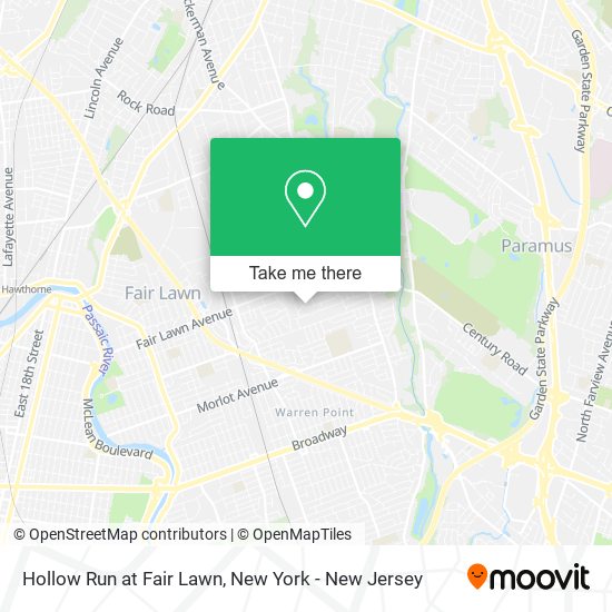Mapa de Hollow Run at Fair Lawn