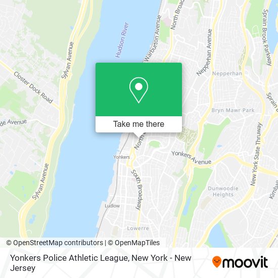 Yonkers Police Athletic League map