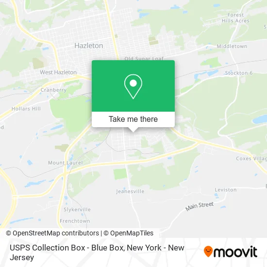 Mapa de USPS Collection Box - Blue Box