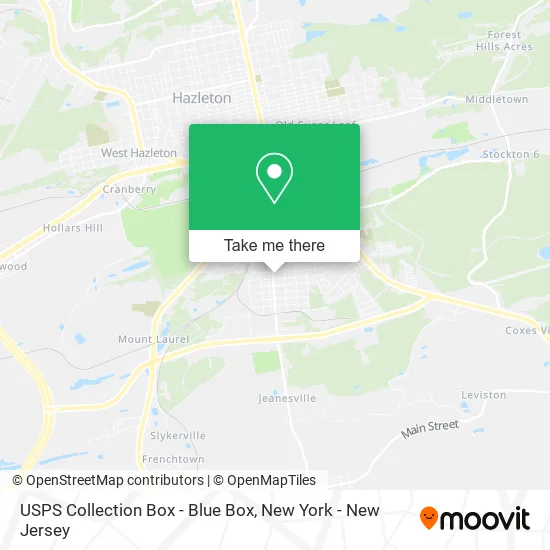 USPS Collection Box - Blue Box map