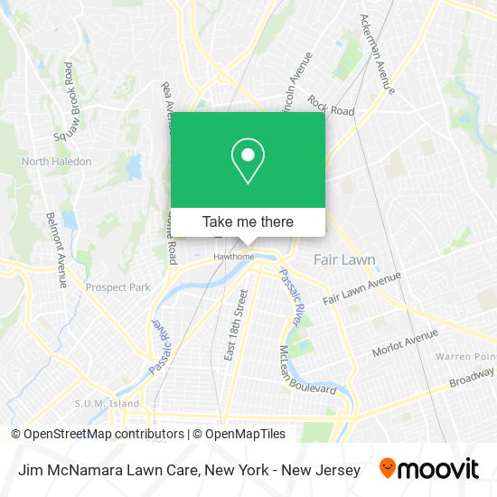 Jim McNamara Lawn Care map