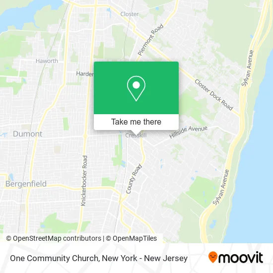 One Community Church map