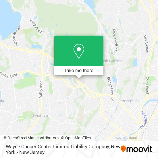 Wayne Cancer Center Limited Liability Company map