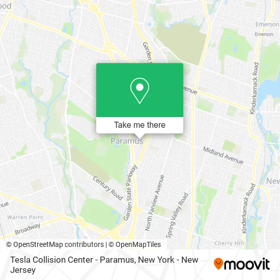 Tesla Collision Center - Paramus map